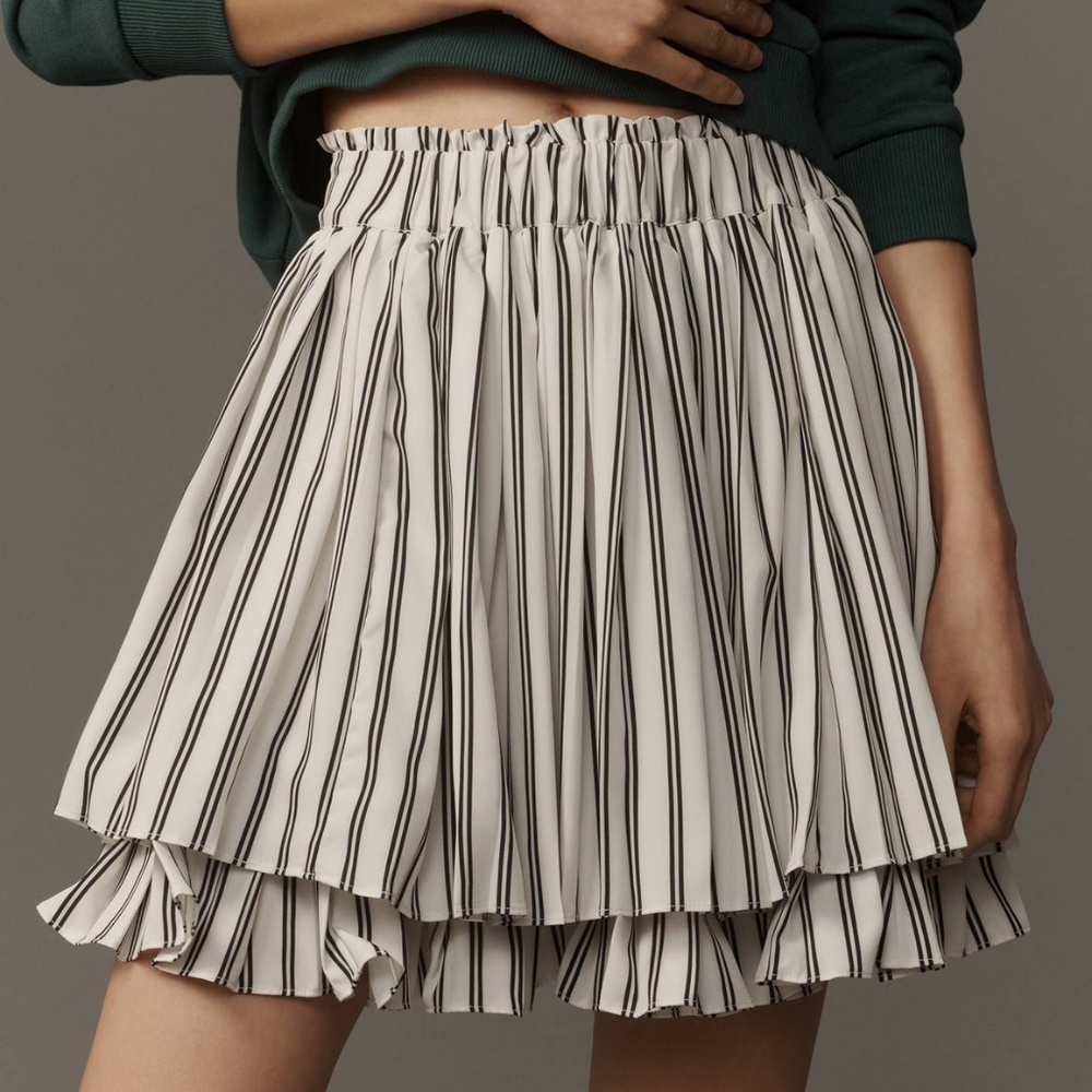 Anthropologie Maeve Flirty Layered Full Mini Skirt